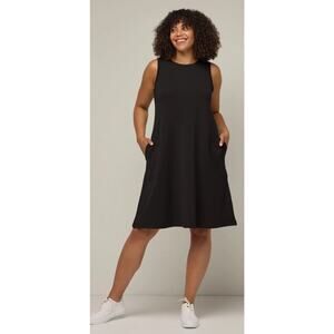 Wool& Sierra Tank Dress Black Size 2X $138 MSRP Wool French Terry